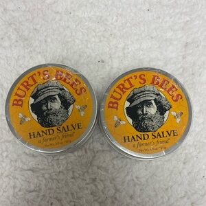 2 Pack Burt's Bees HAND SALVE .3 oz 100% Natural beeswax Balm
